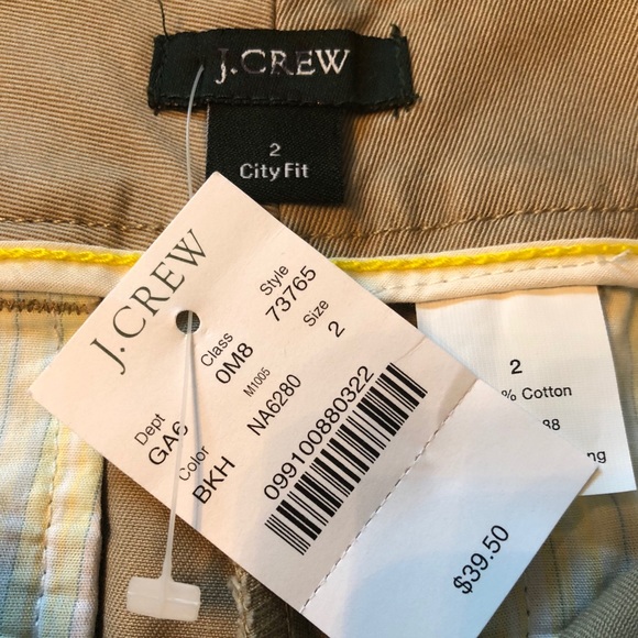 🚨SALE🚨 NWT J Crew City Fit Khaki Short -Size 2 - Picture 5 of 8
